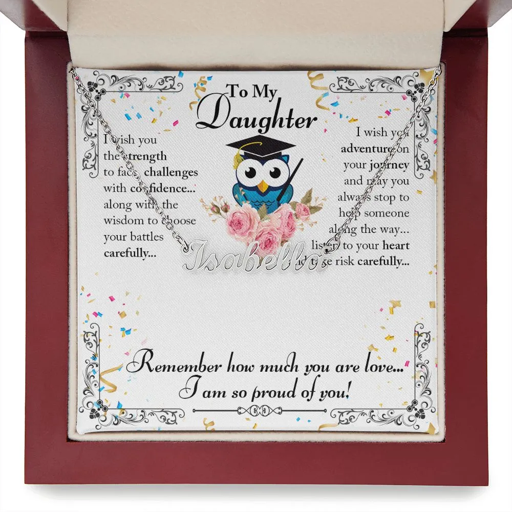 Daughter Graduation Name Necklace
