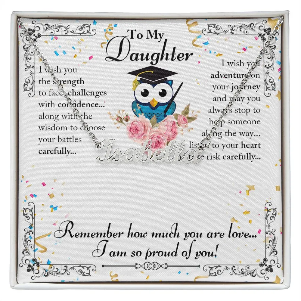 Daughter Graduation Name Necklace