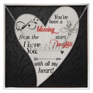 Daughter Name Necklace-You are a blessing