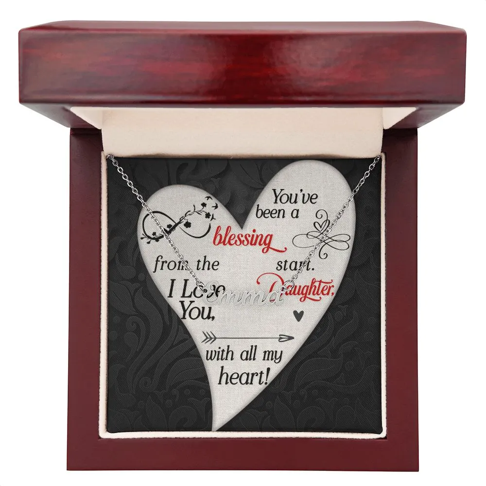 Daughter Name Necklace-You are a blessing