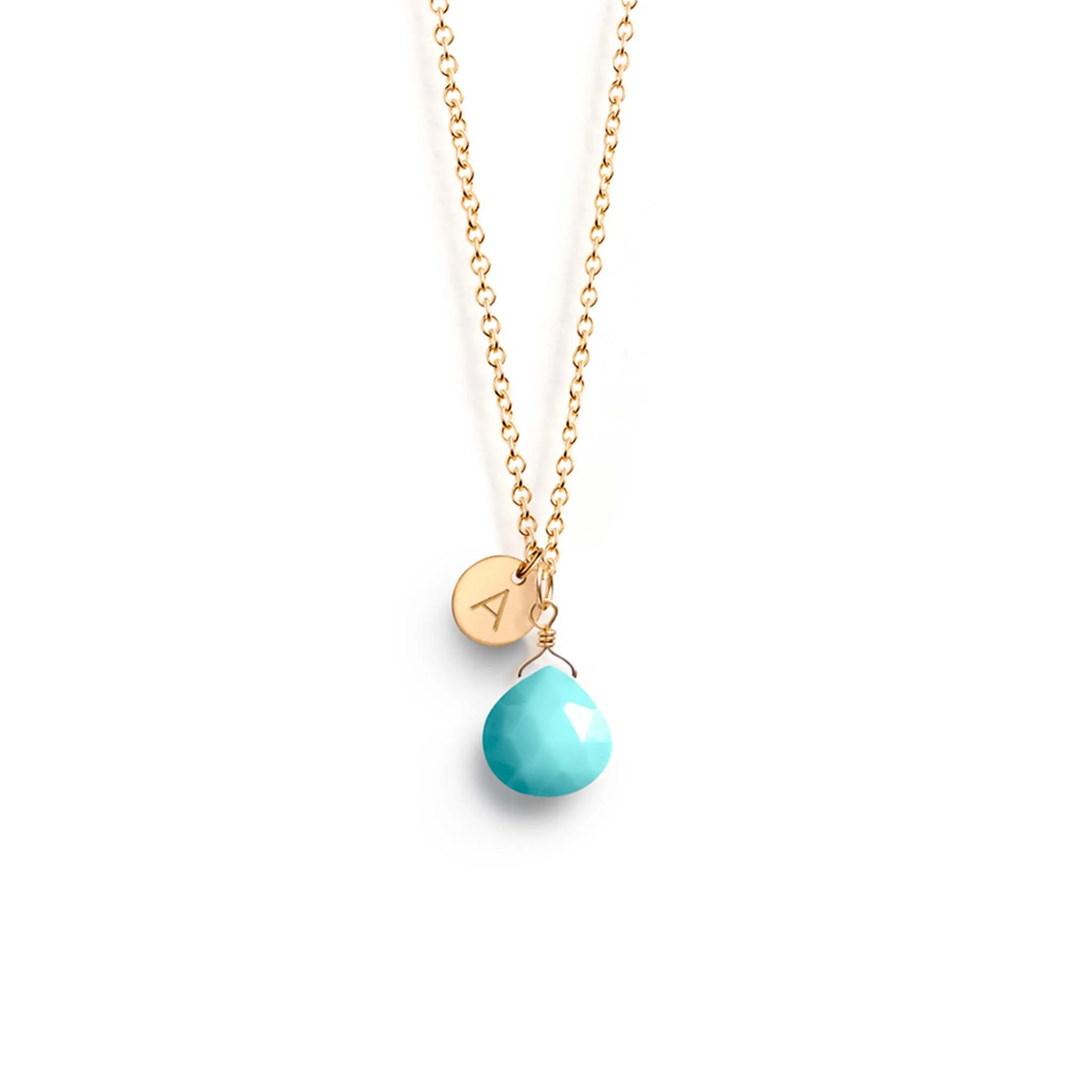 December Turquoise Birthstone Pendant Necklace