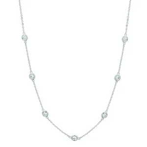 Delicate Natural Earth Mined Diamond Chain Necklace