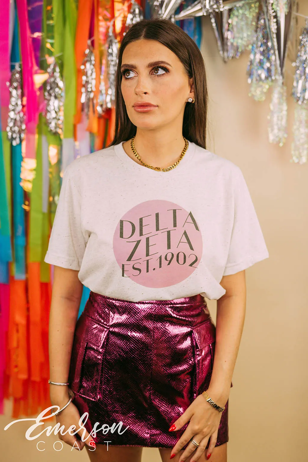 Delta Zeta Wavy Circle Tee