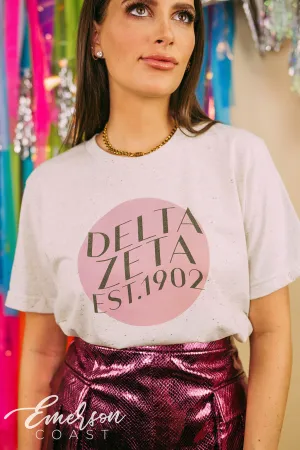 Delta Zeta Wavy Circle Tee