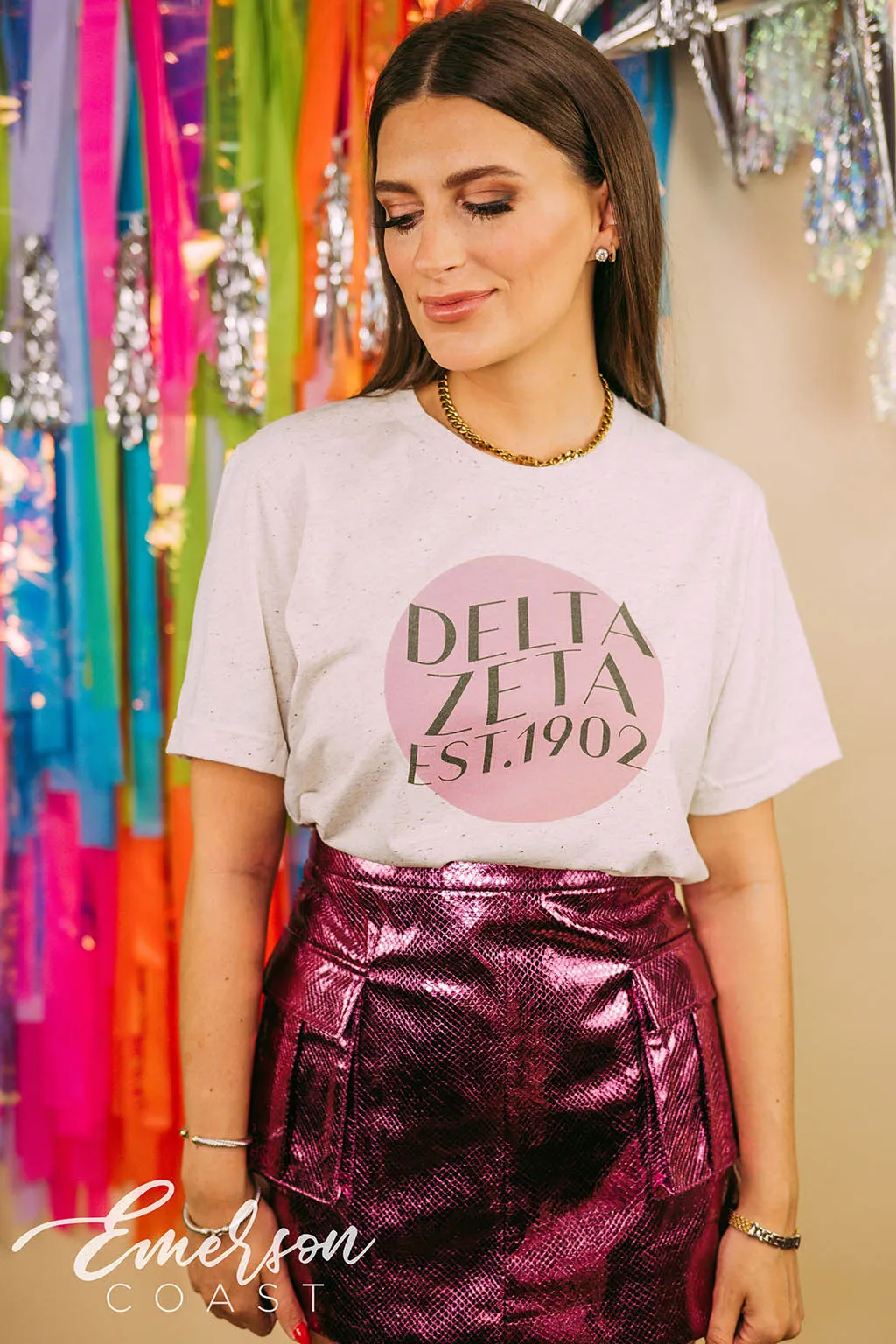 Delta Zeta Wavy Circle Tee