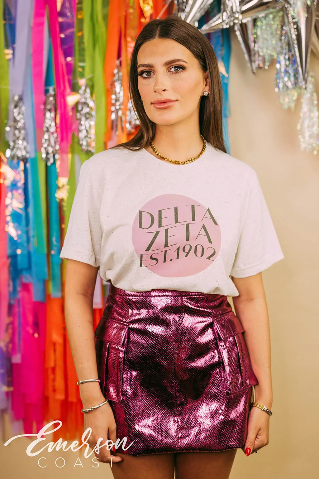 Delta Zeta Wavy Circle Tee