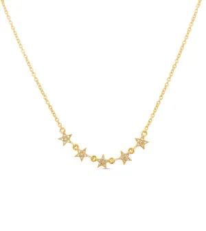 Diamond 5 Star Necklace