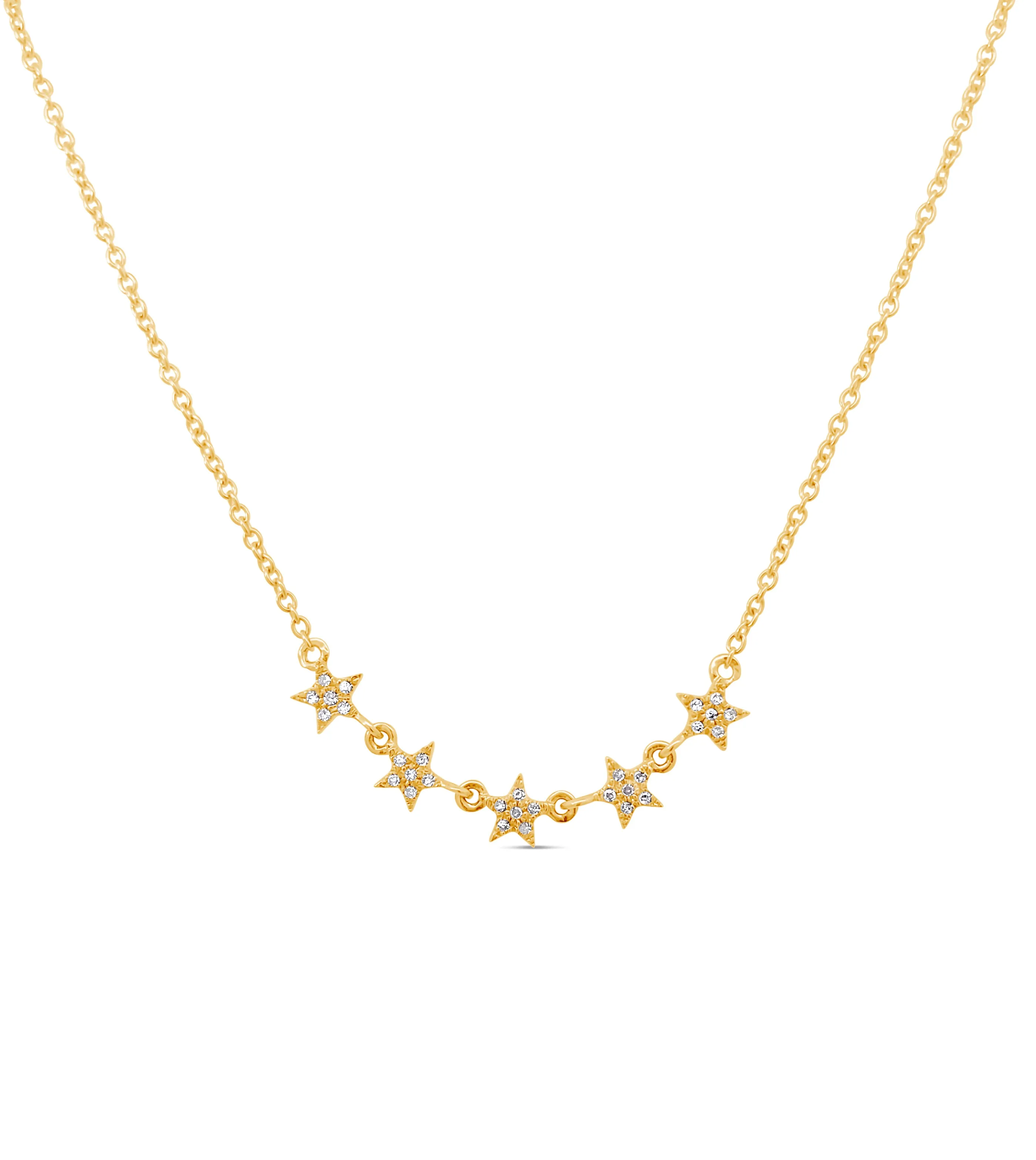 Diamond 5 Star Necklace
