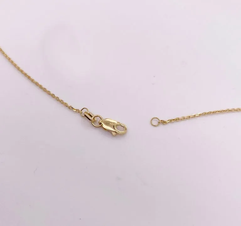 Diamond & Gold Disk Necklace