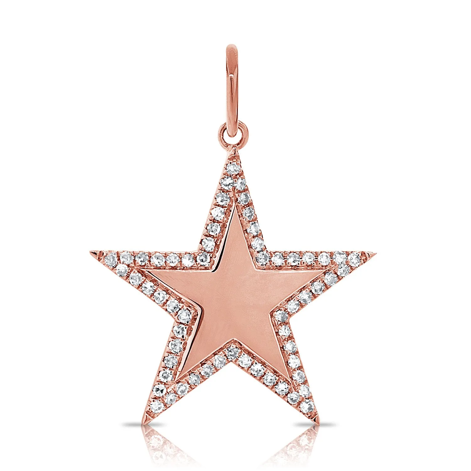 Diamond Border Star Charm