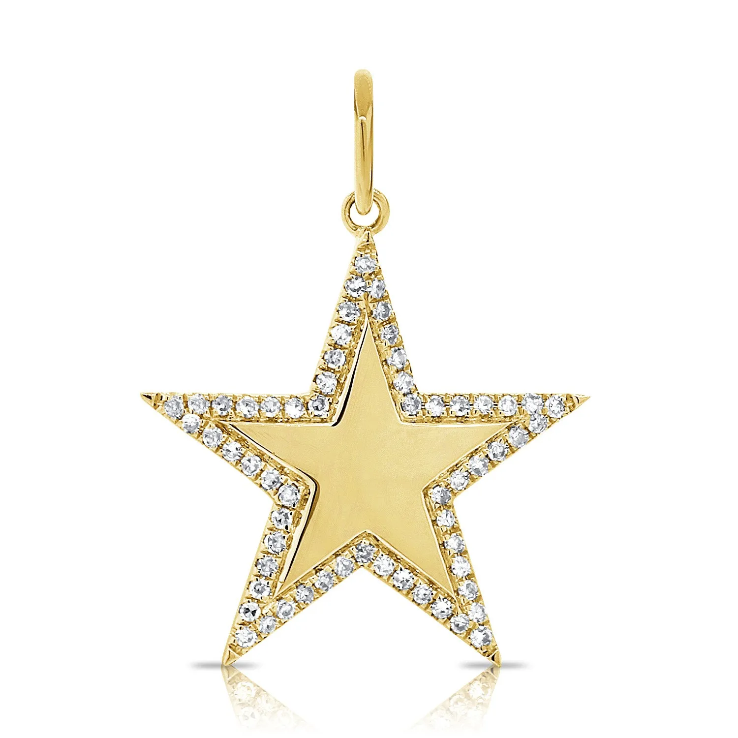 Diamond Border Star Charm