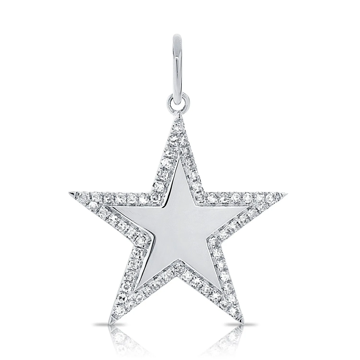 Diamond Border Star Charm