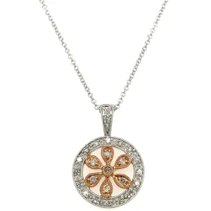 Diamond Filigree Pendant 0.40ct tw Necklace