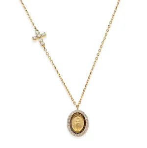 Diamond Miraculous with Cross Necklace