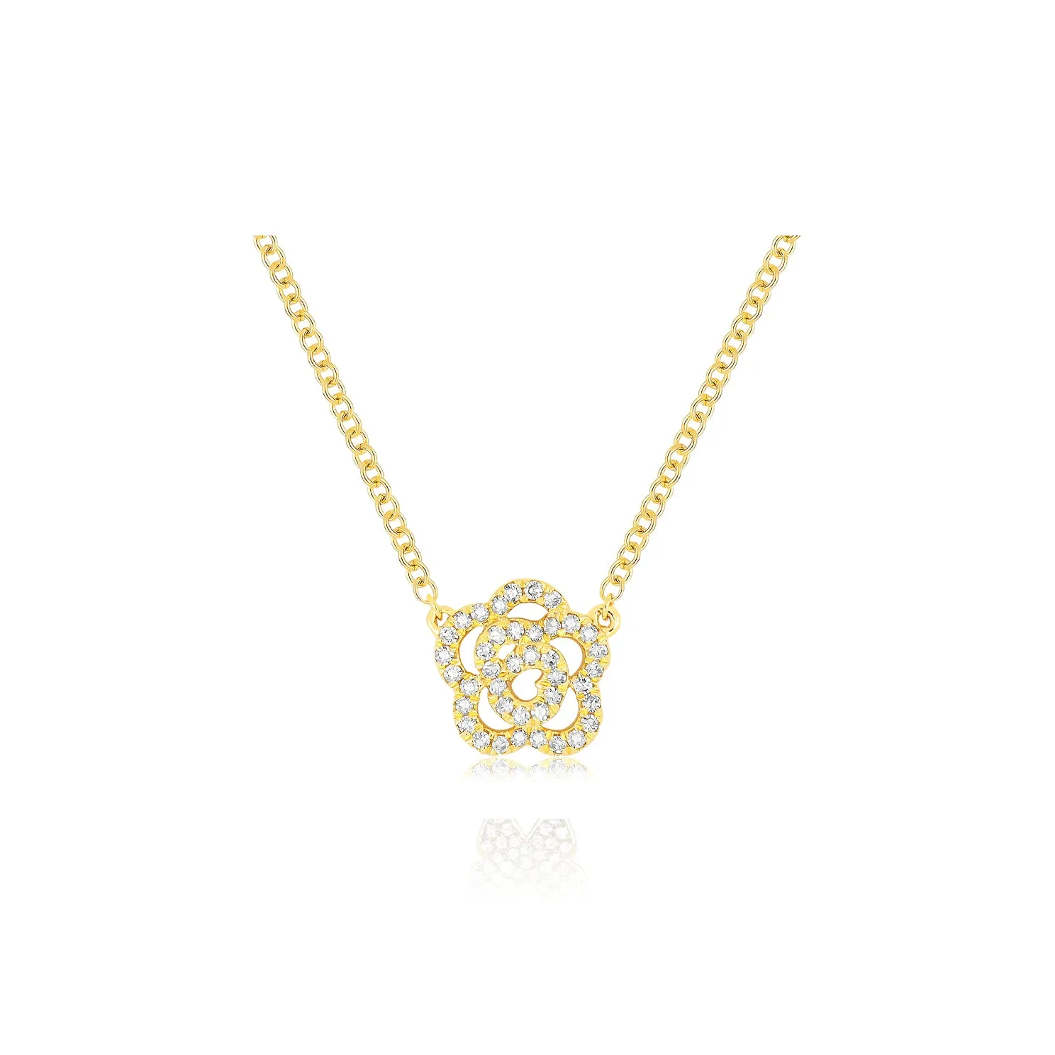 Diamond Rose Necklace