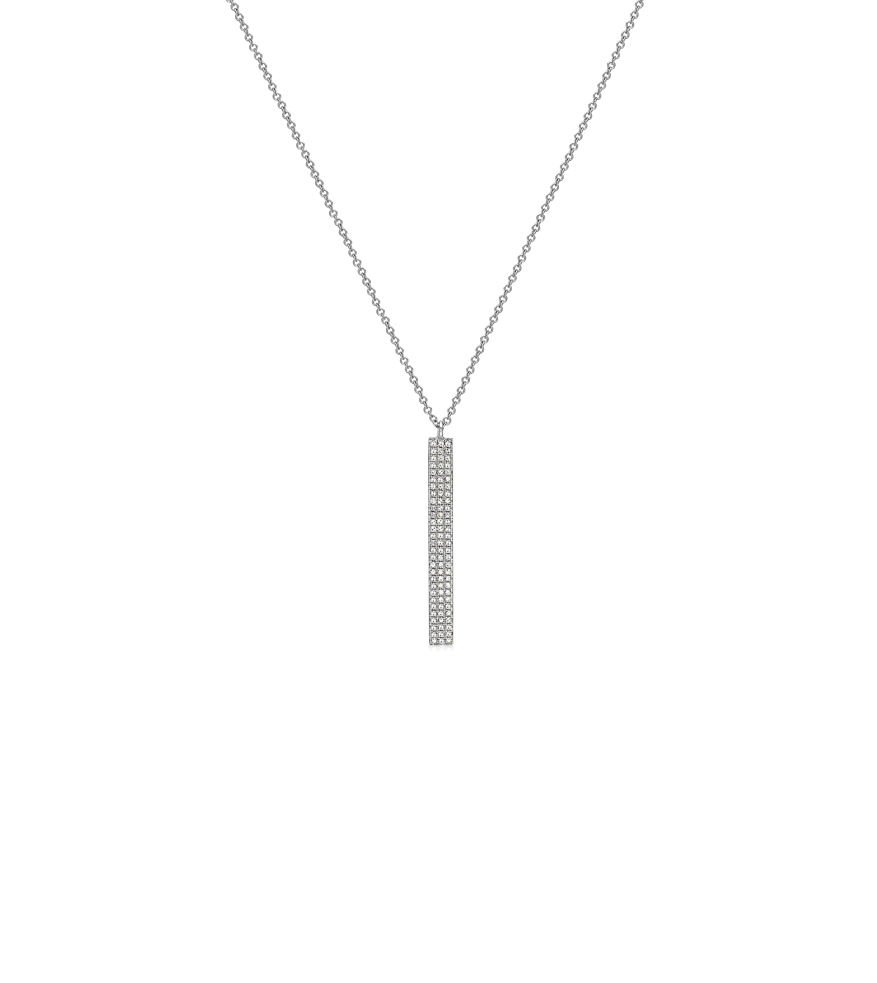 Diamond Vertical Bar Necklace