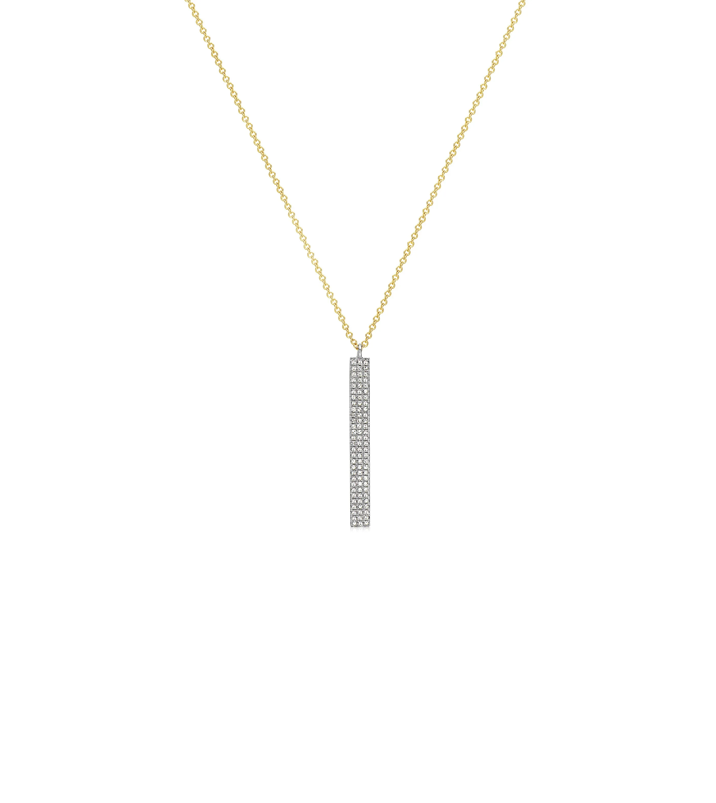 Diamond Vertical Bar Necklace