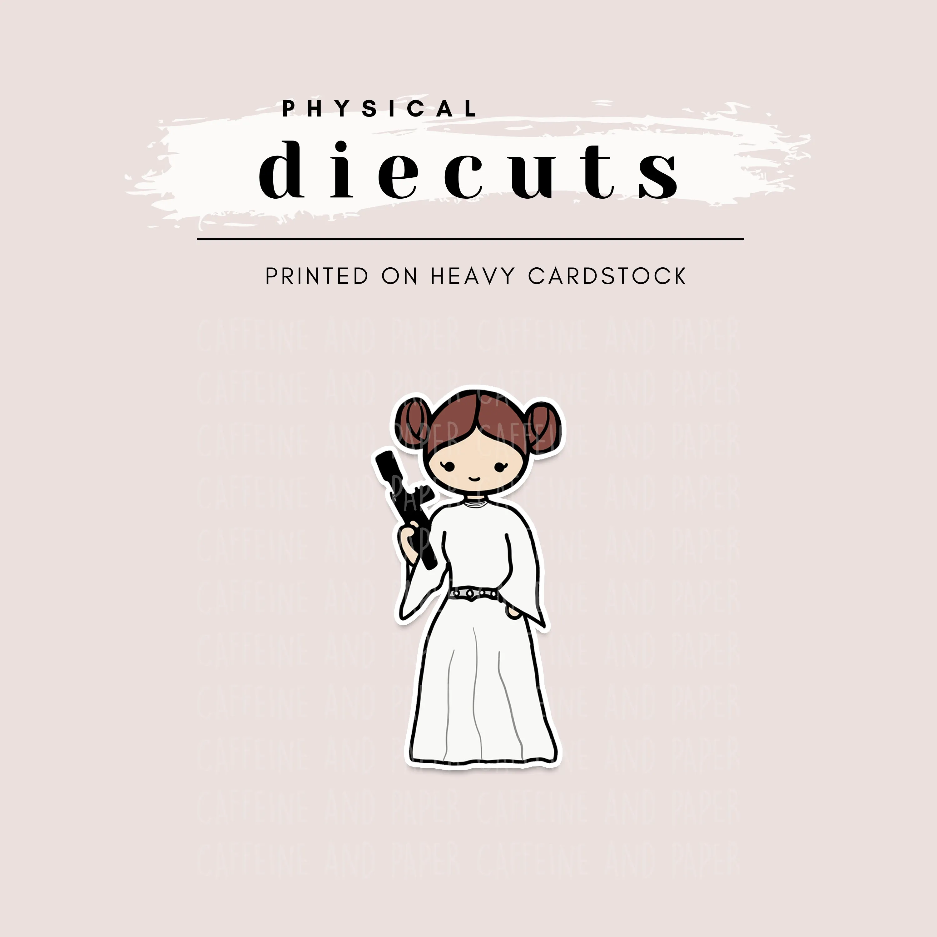 Diecut - Lola as SW inspired Princess Leia
