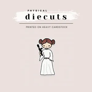 Diecut - Lola as SW inspired Princess Leia