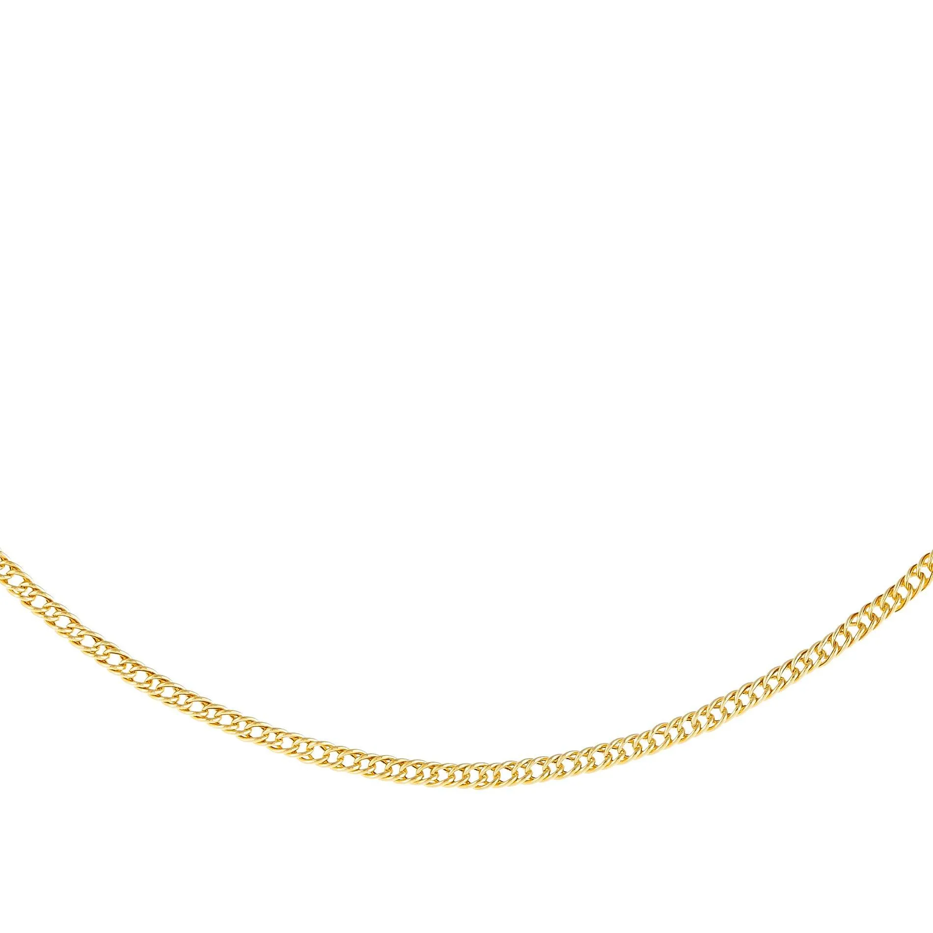 Double Curb Necklace 14K