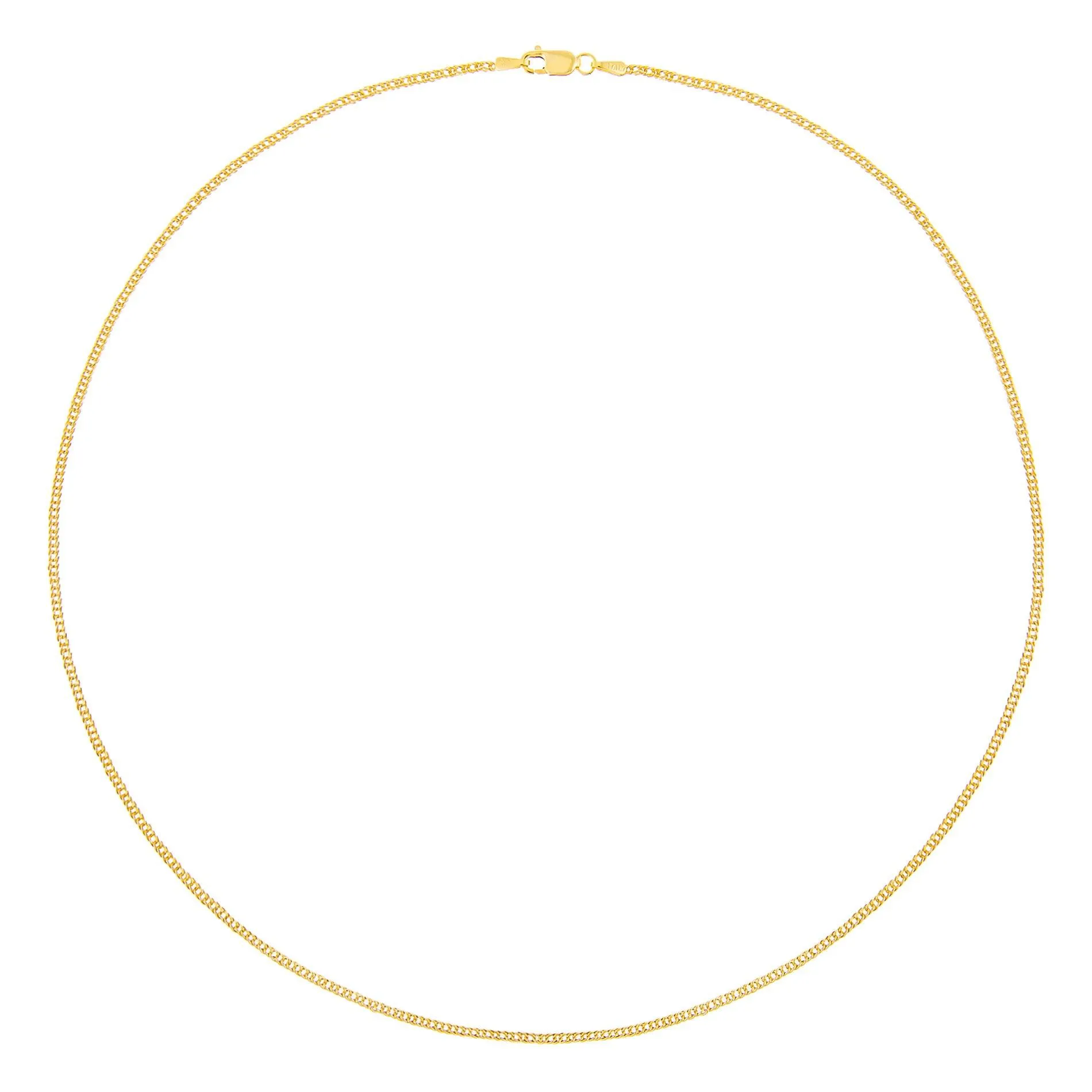 Double Curb Necklace 14K