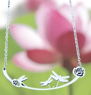 Dragonflies Stainless Steel Necklace