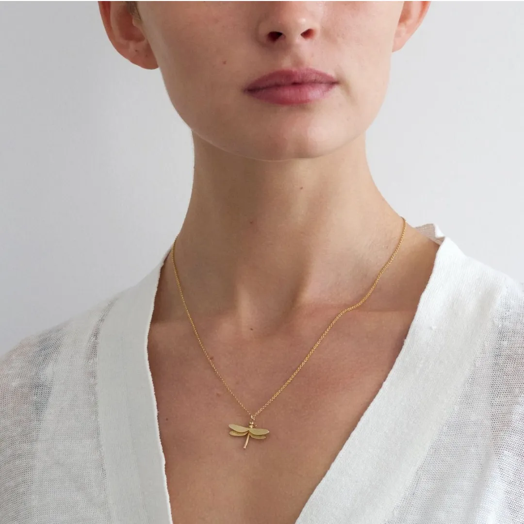 Dragonfly Gold Plated Necklace