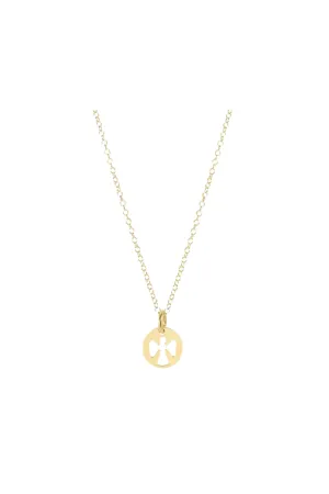 egirl 14" Necklace Gold - Guardian Angel Small Gold Disc