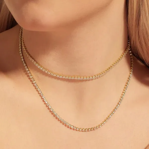 Eklexic Round CZ Tennis Necklace