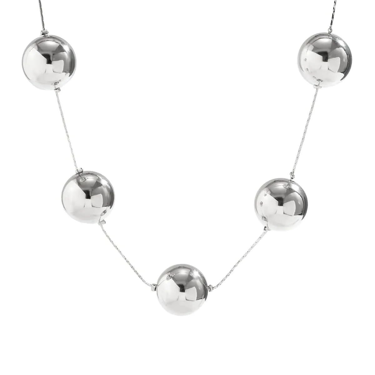 Elegant Five Ball String Chain Necklace