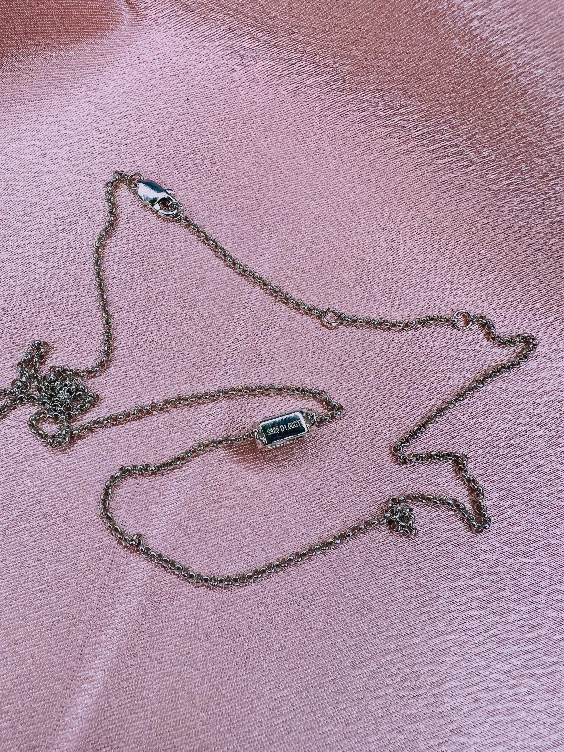 Emerald Cut Moissanite Necklace