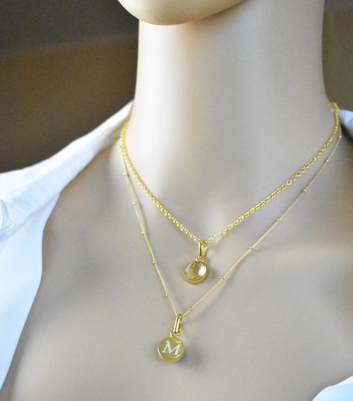 Engraved Birthstone Necklace