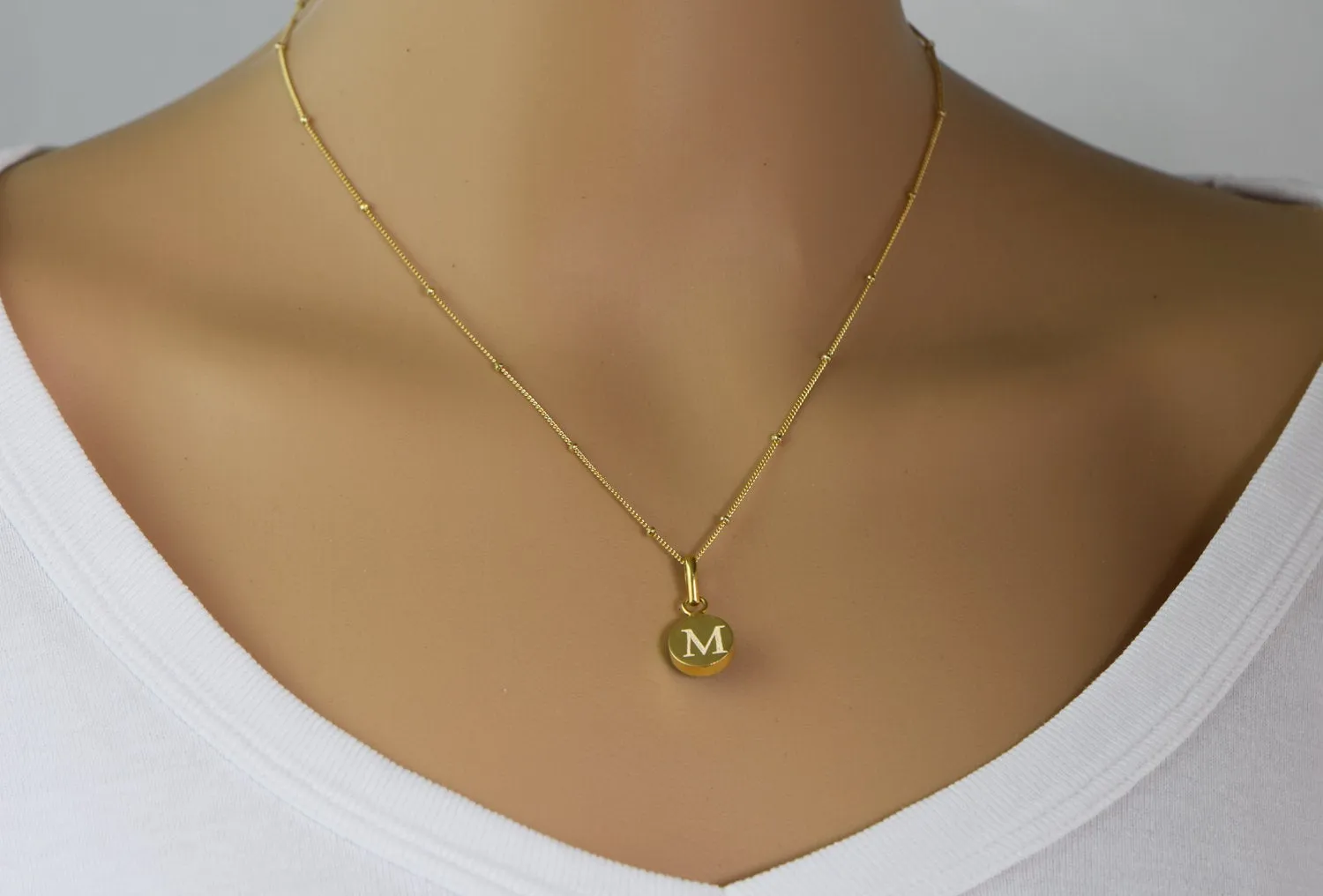 Engraved Birthstone Necklace