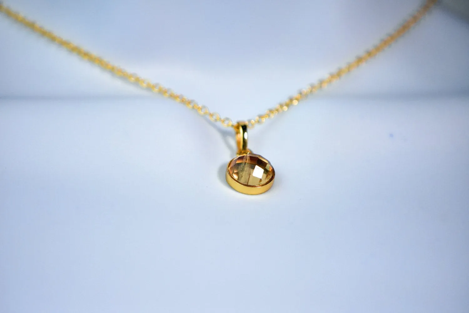 Engraved Birthstone Necklace