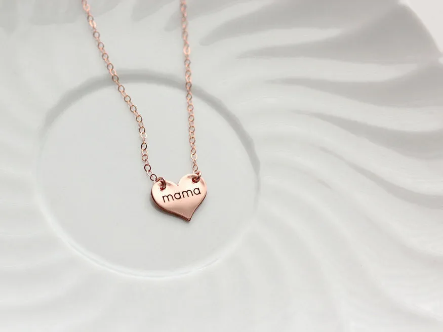Engraved Heart Choker Necklace