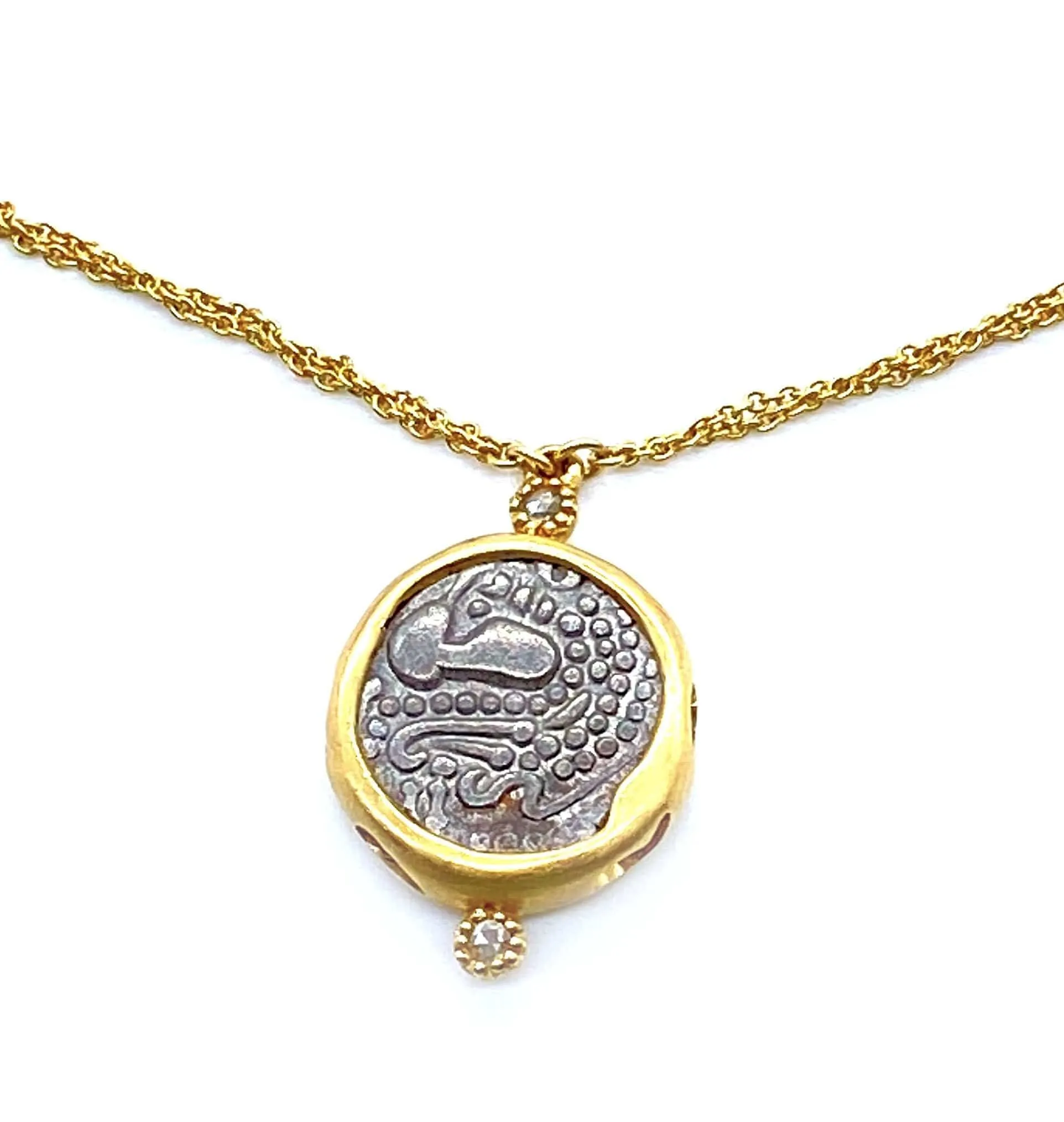 Eternity 20K Diamond Spheres and Coin Necklace