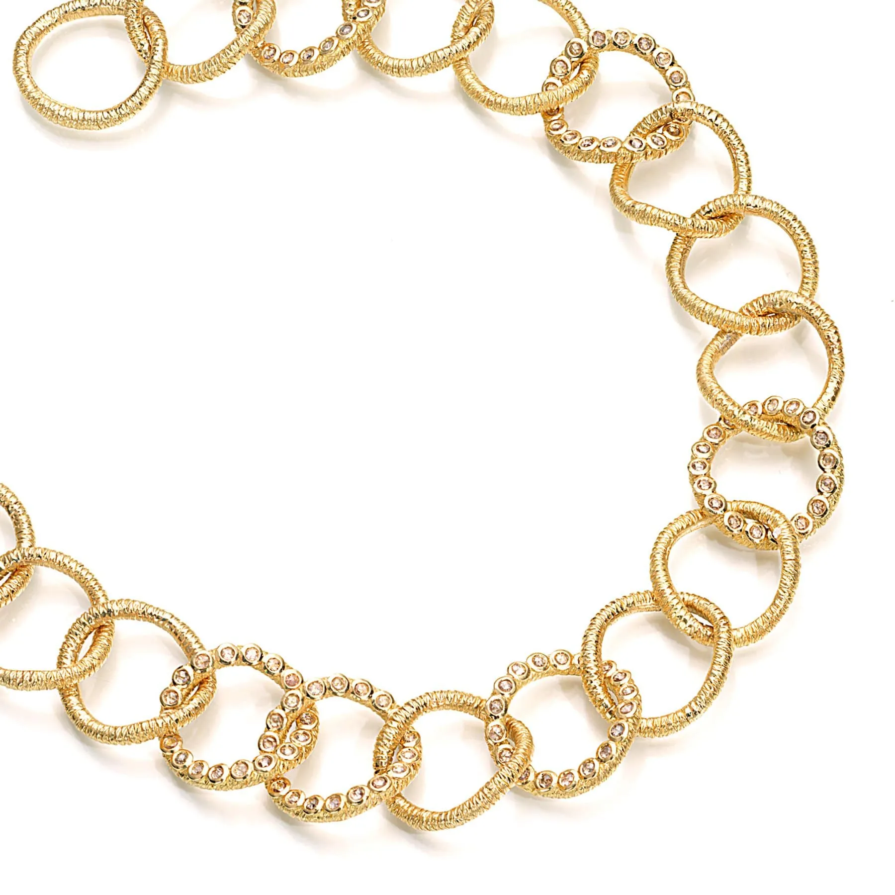 Eternity 20K Wrapped Wire Circle Necklace
