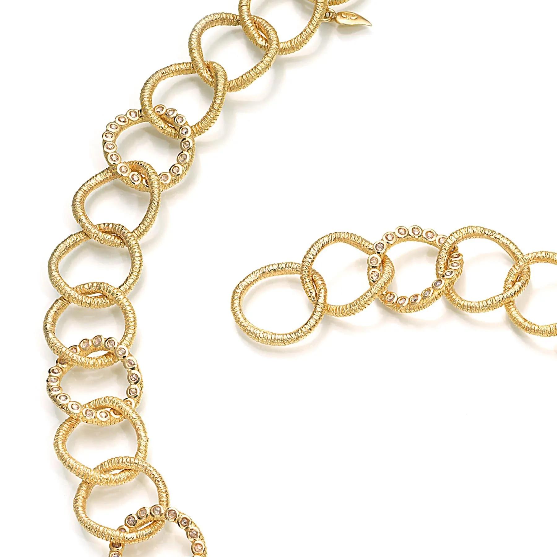 Eternity 20K Wrapped Wire Circle Necklace