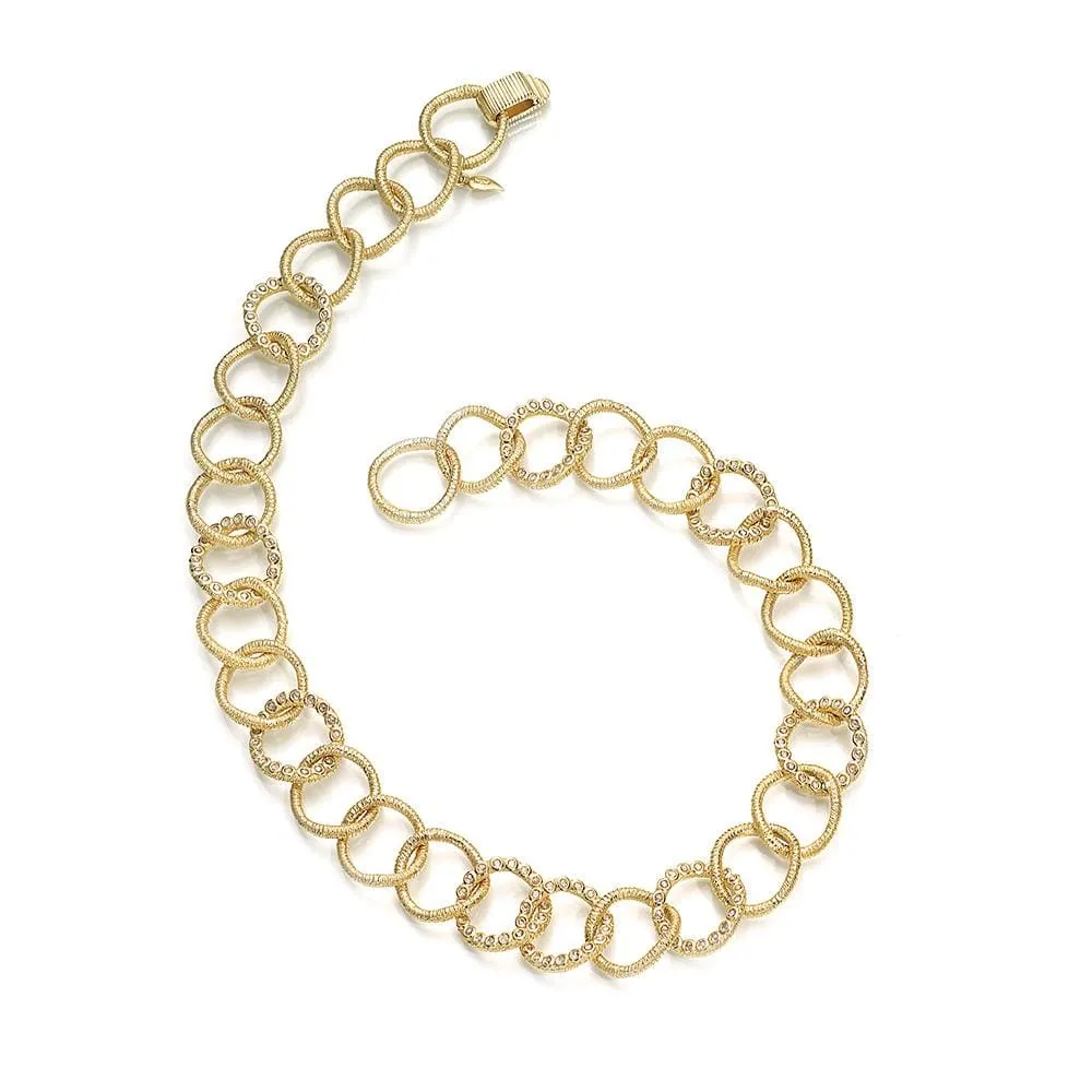 Eternity 20K Wrapped Wire Circle Necklace