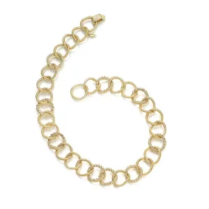 Eternity 20K Wrapped Wire Circle Necklace