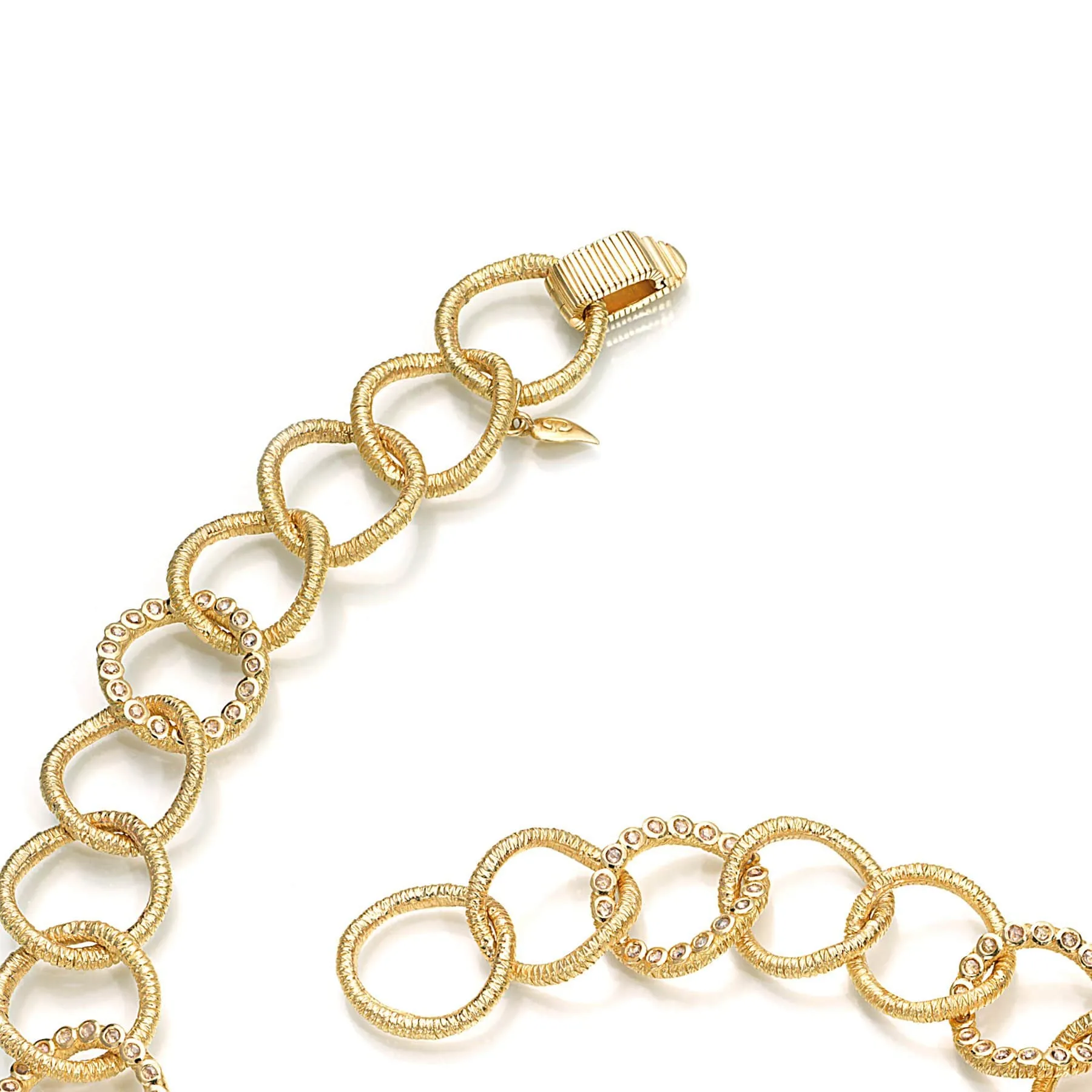Eternity 20K Wrapped Wire Circle Necklace