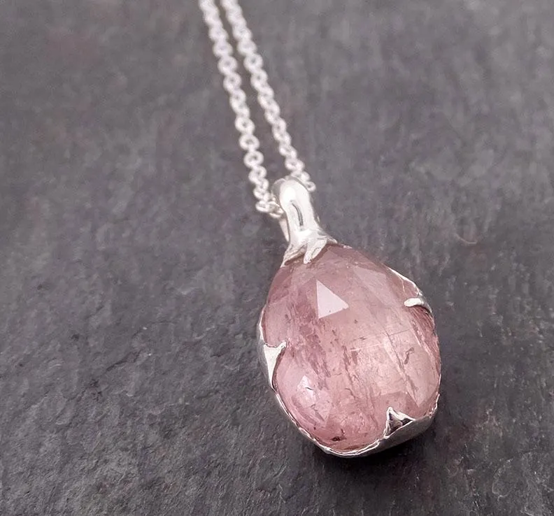 fancy cut pink tourmaline sterling silver pendant gemstone necklace gemstone jewelry byangeline ss00016 Alternative Engagement