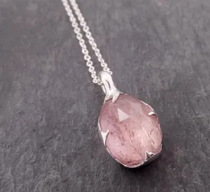 fancy cut pink tourmaline sterling silver pendant gemstone necklace gemstone jewelry byangeline ss00016 Alternative Engagement