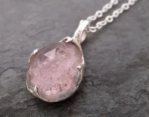 fancy cut pink tourmaline sterling silver pendant gemstone necklace gemstone jewelry byangeline ss00023 Alternative Engagement