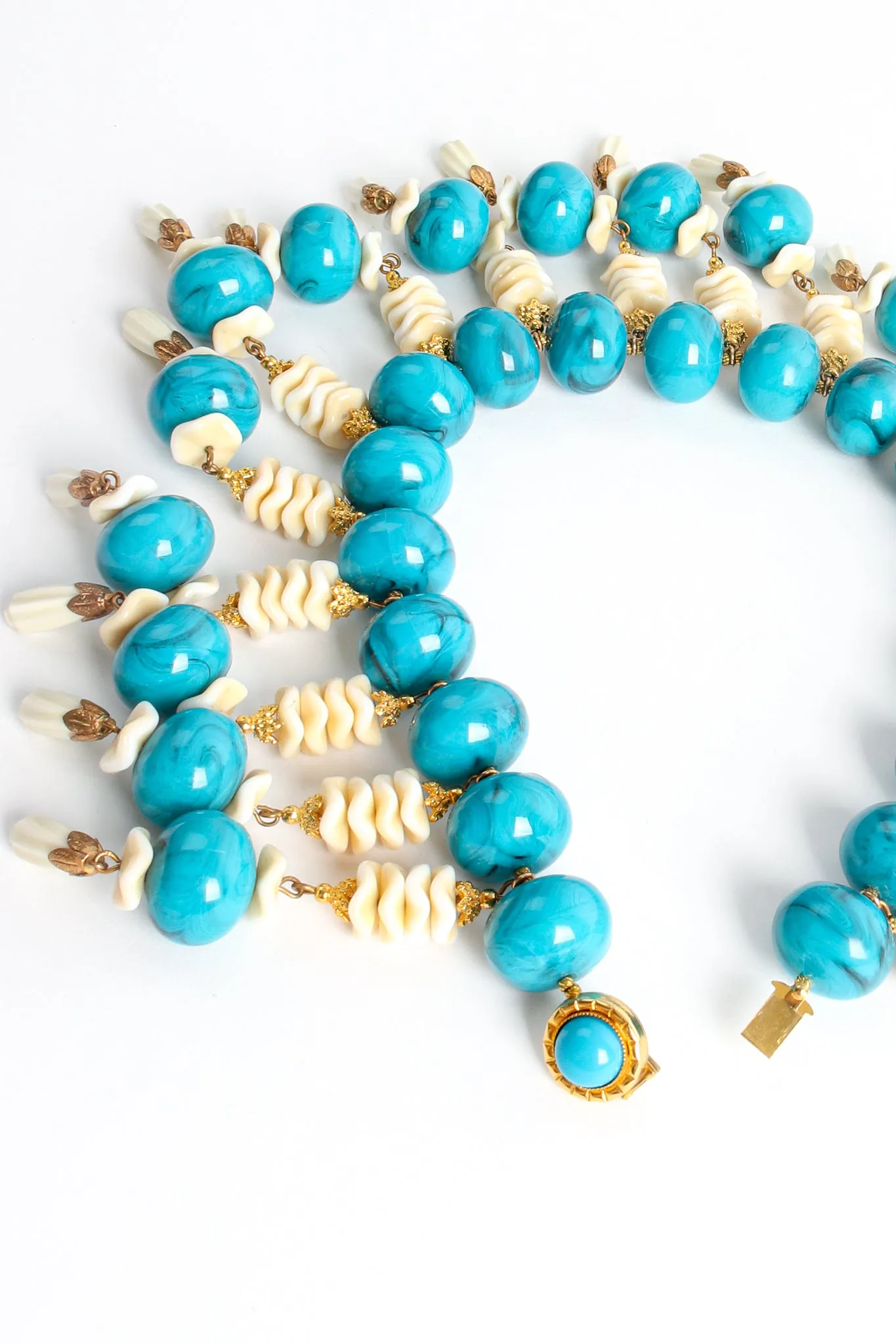 Faux Turquoise Bead Collar Necklace