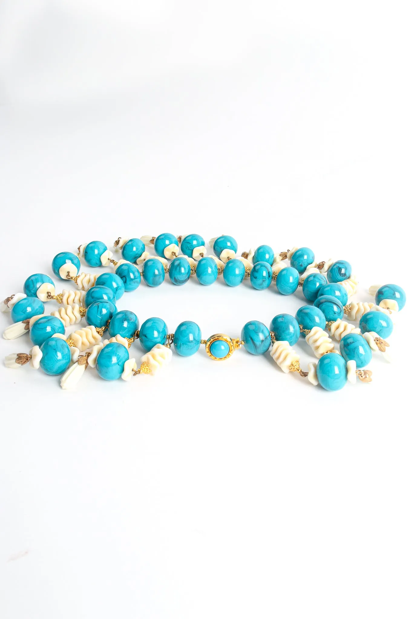 Faux Turquoise Bead Collar Necklace