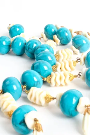 Faux Turquoise Bead Collar Necklace