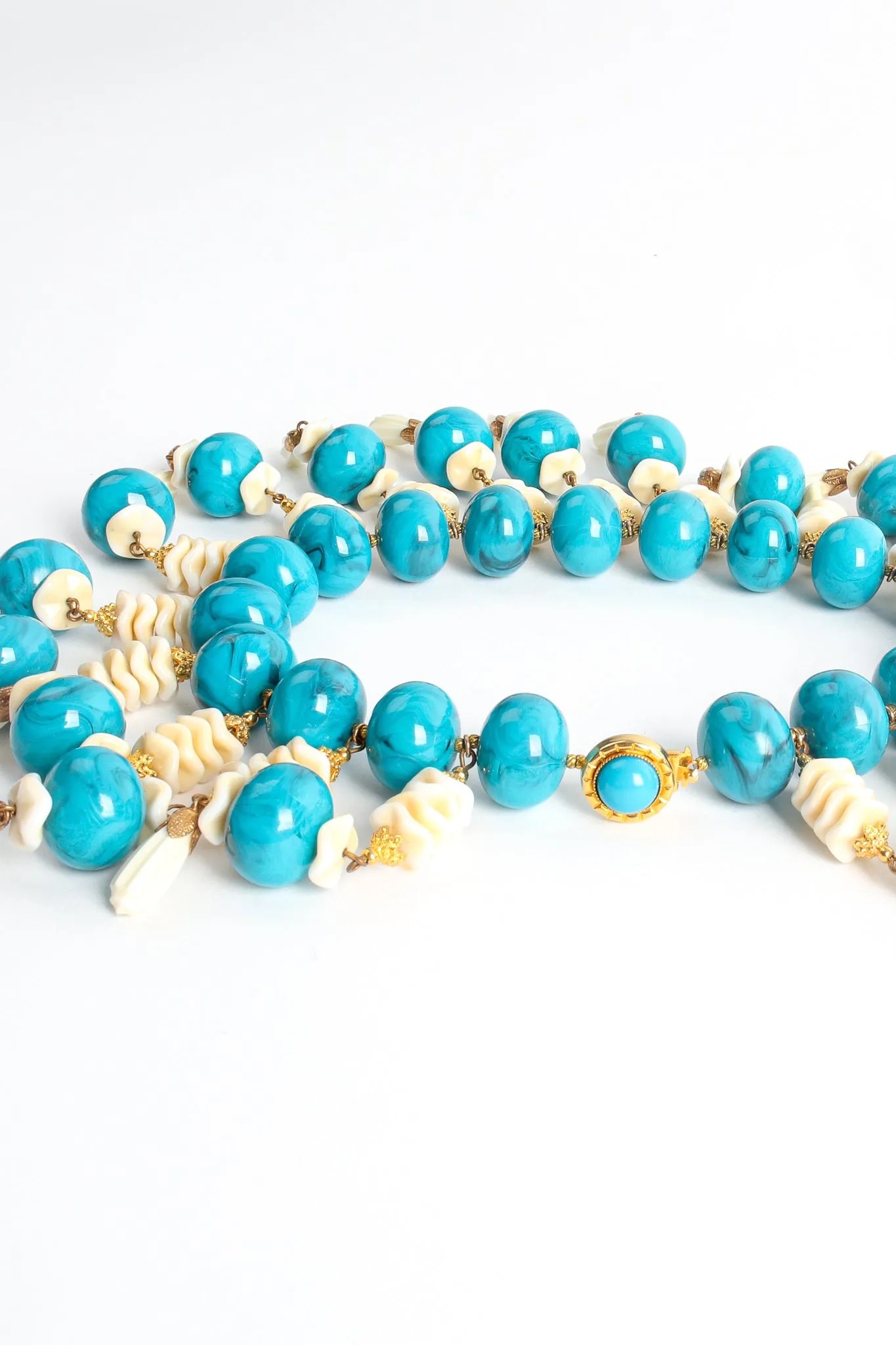 Faux Turquoise Bead Collar Necklace