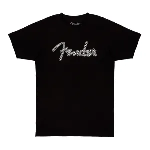 Fender Spaghetti Wavy Checker Logo Tee Black XL