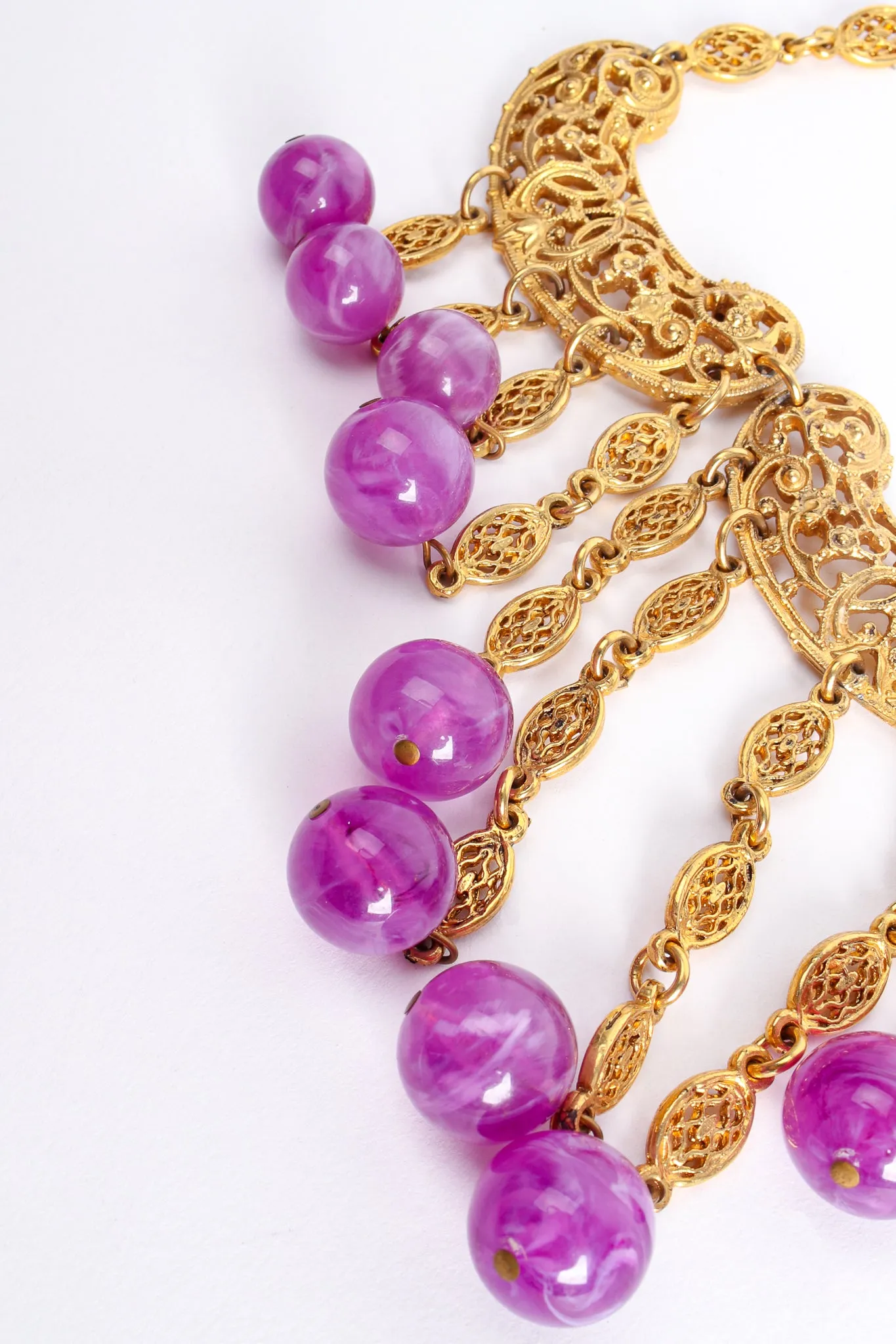 Filigree Waterfall Bead Necklace